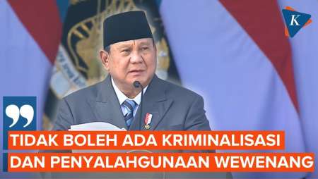 Prabowo Di HUT Ke-80 Bhayangkara: Tak Boleh Ada Kriminalisasi Dan Penyalahgunaan Wewenang