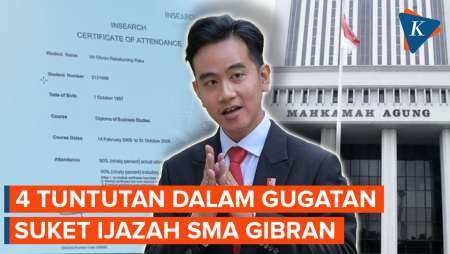 Isi Gugatan Keabsahan Suket Penyetaraan Ijazah Gibran yang Dikabulkan MA