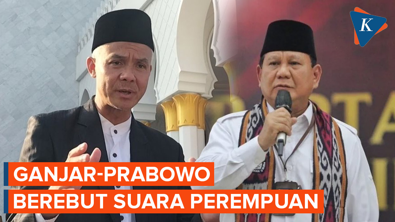 Survei Litbang "Kompas": Elektabilitas Ganjar dan Prabowo Tipis di Kalangan Pemilih Perempuan
