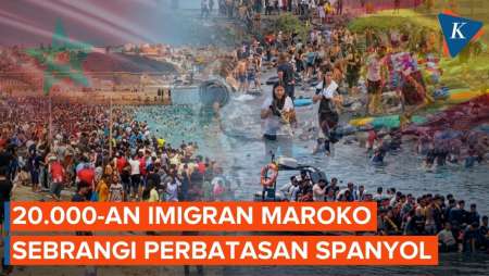 Penampakan Spanyol Diserbu Ribuan Imigran Dari Maroko