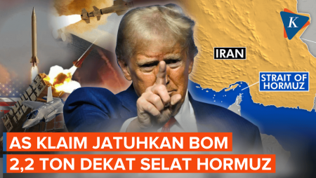 AS Klaim Jatuhkan Bom 2 Ton Di Situs Rudal Iran Dekat Selat Hormuz