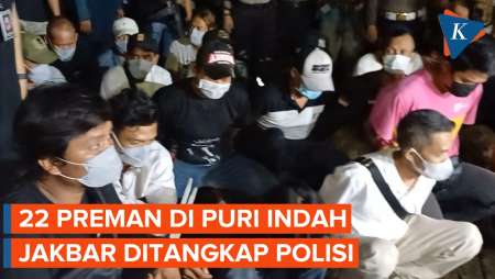 Penampakan Puluhan Preman yang Ditangkap Polisi di Jakbar