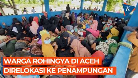 Sempat Ditolak dan Diusir, Pengungsi Rohingya di Aceh Direlokasi ke Penampungan