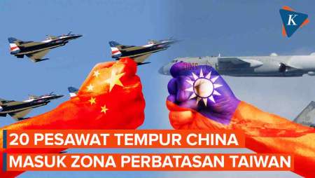 Taiwan Deteksi 20 Pesawat Tempur China Masuk Zona Perbatasan