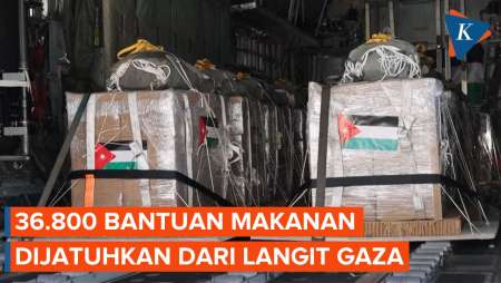 AS-Yordania Jatuhkan Lagi Bantuan Makanan di Gaza