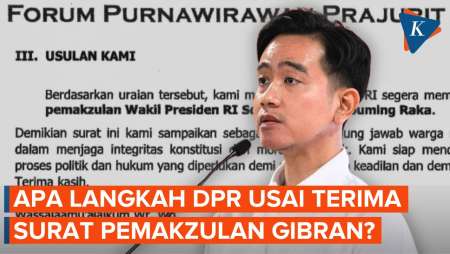 DPR Sudah Terima Surat Pemakzulan Gibran, Apa Proses Selanjutnya?