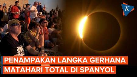 Detik-detik Gerhana Matahari Total Tampak Jelas Di Spanyol, Pertama Dalam 100 Tahun!