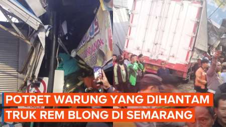 Potret Kerusakan Deretan Warung yang Dihantam Truk Blong di Ngaliyan Semarang