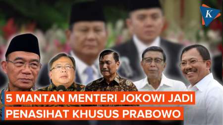 5 Mantan Menteri Jokowi yang Kini Jadi Penasihat Khusus Prabowo, Siapa Saja?