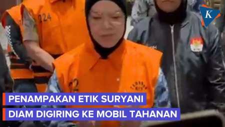 Momen Bupati Sukoharjo Etik Suryani Resmi Ditahan KPK Dan Berompi Oranye