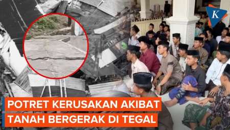 Penampakan Rusaknya Ratusan Rumah Karena Tanah Bergerak Di Tegal