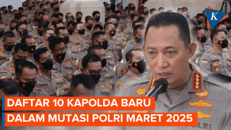 Mutasi 1.255 Personel Polri, Ini Daftar 10 Kapolda Baru