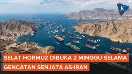 Iran Buka Selat Hormuz 2 Minggu Selama Gencatan Senjata Dengan AS