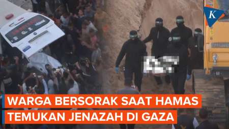 Momen Hamas Temukan Jenazah Di Cekungan Tanah, Warga Bersorak