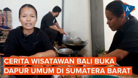 Awalnya Ingin Berwisata, Turis Ini Buka Dapur Umum Swadaya Di Sumbar