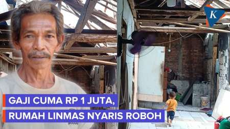 Petugas Linmas Bekasi Bertahan Di Rumah Nyaris Roboh, Gaji Rp 1 Juta Tak Cukup Untuk Renovasi