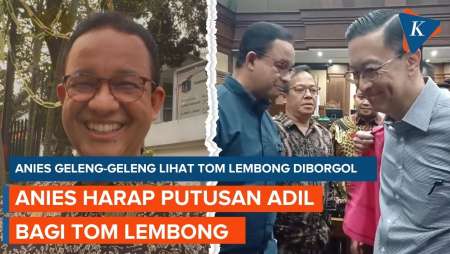 Geleng-geleng Lihat Tom Lembong Diborgol, Anies Harap Hakim Beri Putusan Adil