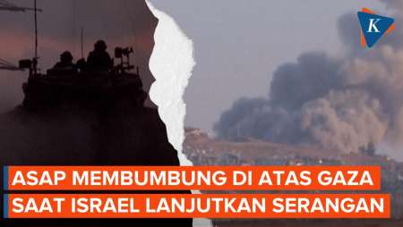 Asap Membubung di Atas Gaza Saat Perang Israel-Hamas Terus Berlanjut