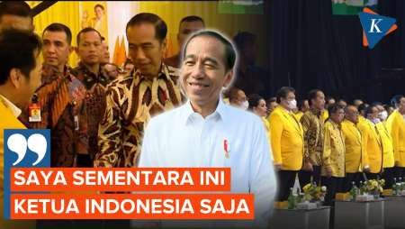 Lagi-lagi Jokowi Lempar Kelakar Saat Ditanya Isu Jadi Ketum Golkar