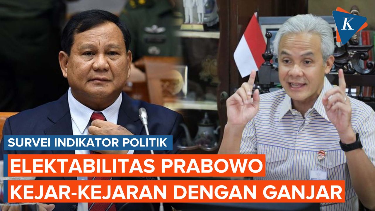 Survei Indikator: Elektabilitas Prabowo Bersaing Ketat dengan Ganjar