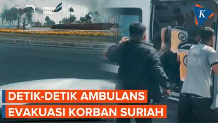 Detik-detik Ambulans Mengevakuasi Korban Serangan Israel di Suriah
