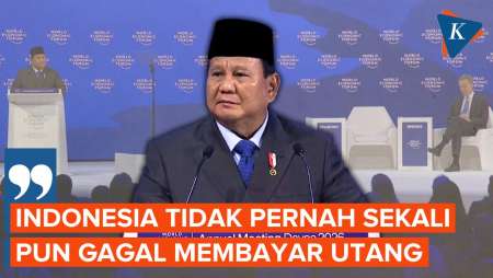 Prabowo Bilang Indonesia Tak Pernah Gagal Bayar Utang Di World Economic Forum