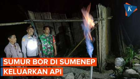 Warga Sumenep “Ngebor” Sumur Cari Air, yang Keluar Justru Api