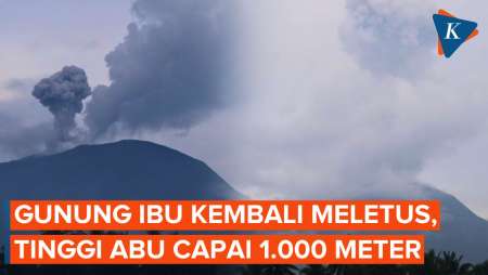 Gunung Ibu di Halmahera Kembali Meletus, Tinggi Abu Capai 1.000 meter