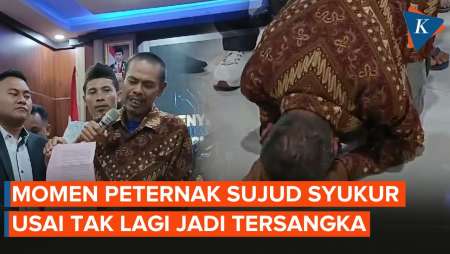 Momen Peternak yang Lawan Maling Sujud Syukur Usai Dibebaskan dari Status Tersangka