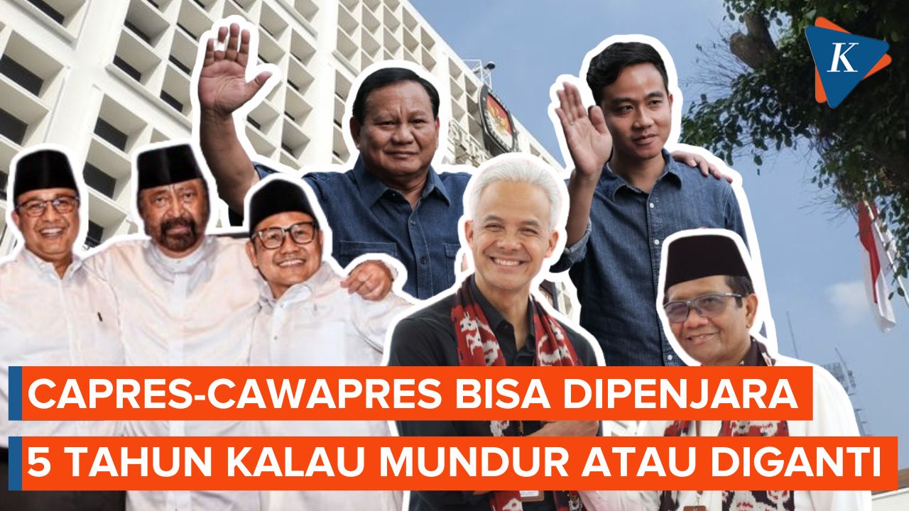 Ancaman 5 Tahun Penjara bagi Capres-Cawapres yang Mundur atau Diganti