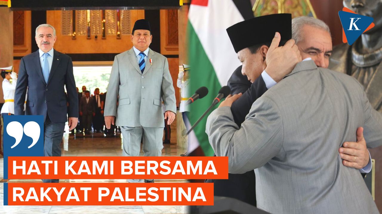 Momen Pertemuan Menhan Prabowo dan PM Palestina