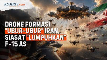 Cara Kerja Drone Formasi "Ubur-ubur" Iran Yang Jatuhkan Jet F-15 AS