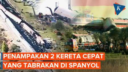 Penampakan 2 Kereta Cepat Spanyol Yang Ringsek Usai Tabrakan