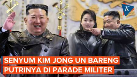 Kim Jong Un Tersenyum Lebar Di Parade Militer Korut, Putrinya Jadi Sorotan