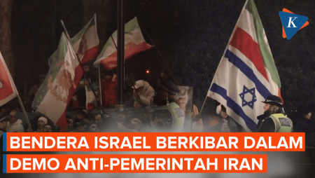 Demo Anti-Pemerintah Iran Di London, Ada Bendera Israel Berkibar