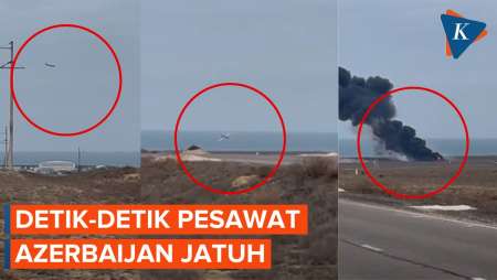 Terekam Jelas! Inilah Detik-detik Pesawat Azerbaijan Jatuh: Mendarat Darurat, Terbakar, dan Terbelah