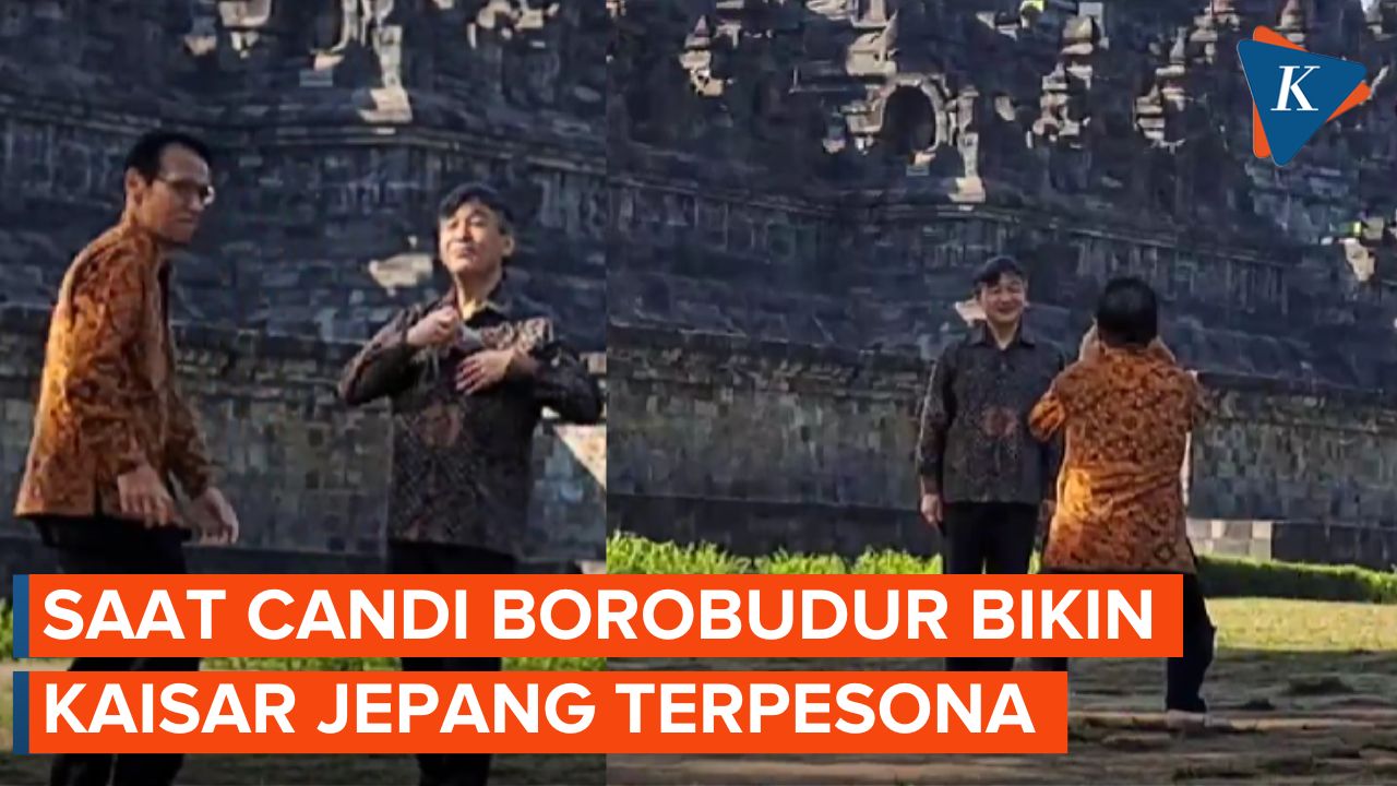 Takjub Dengan Candi Borobudur, Kaisar Naruhito Tak Lewatkan Momen Berfoto