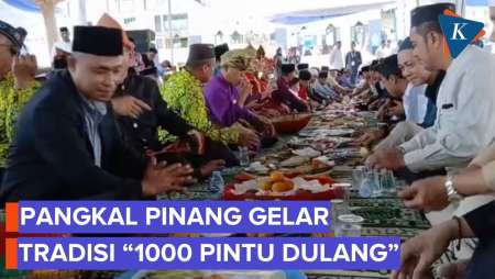 Peringati Maulid, Warga Pangkalpinang Gelar Tradisi Nganggung "1000 Pintu 1000 Dulang"
