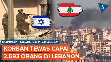 Israel Serang Beirut Lagi, Korban Tewas di Lebanon Capai 2.593 Orang