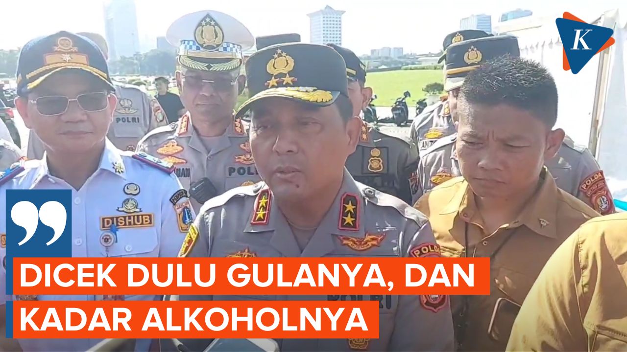 Polisi Lakukan Tes Alkohol kepada Sopir Bus Mudik Gratis dari Pemprov DKI