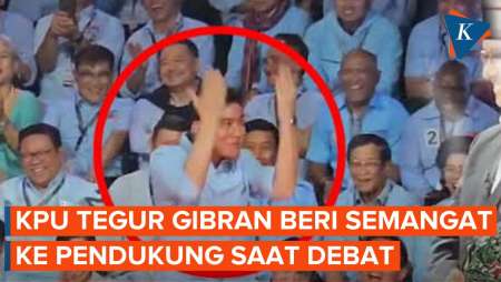 KPU Beri Teguran ke Gibran Buntut Aksinya Semangati Pendukung di Debat Capres