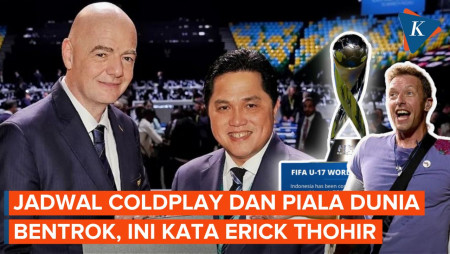 Erick Thohir Cari Solusi Bentrok Jadwal Konser Coldplay dan Piala Dunia U17 2023