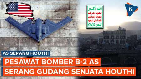 AS Serang Gudang Senjata Houthi di Yaman Pakai Pesawat Bomber B-2 