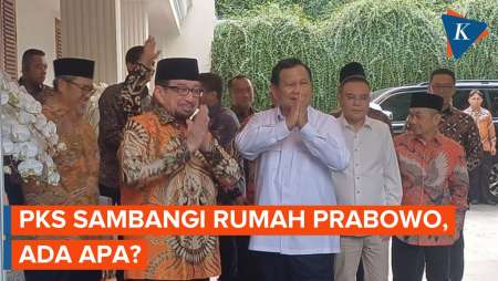 Momen PKS Datangi Rumah Prabowo di Kertanegara