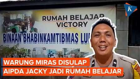 Aipda Jacky Ubah Warung Miras di Palopo Jadi Rumah Belajar