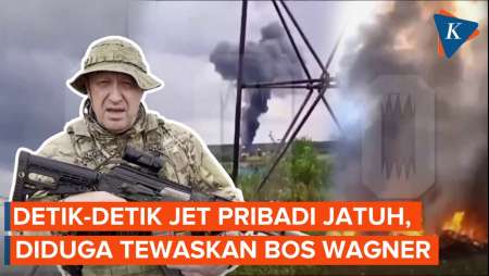 Detik-detik Jatuhnya Pesawat yang Diduga Ditumpangi Bos Wagner Prigozhin