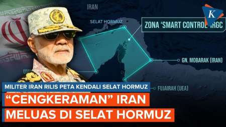 Titik "Cekik" Baru IRGC, Iran Rilis Peta Kendali Terbaru Di Selat Hormuz