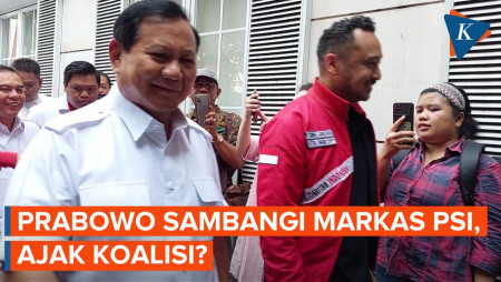 Prabowo Datangi Markas PSI, Gaet Suara Pendukung Jokowi?