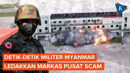 Detik-detik Militer Myanmar Ledakkan Markas Scam-Judol, 346 WNA Diciduk