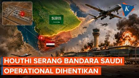 Bandara Arab Saudi Lumpuh Usai Diserang Drone Houthi, Radar Jadi Sasaran